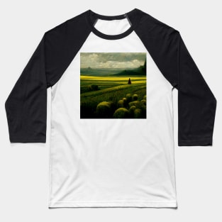 Peaceful Yellow Field | Gazing Baseball T-Shirt